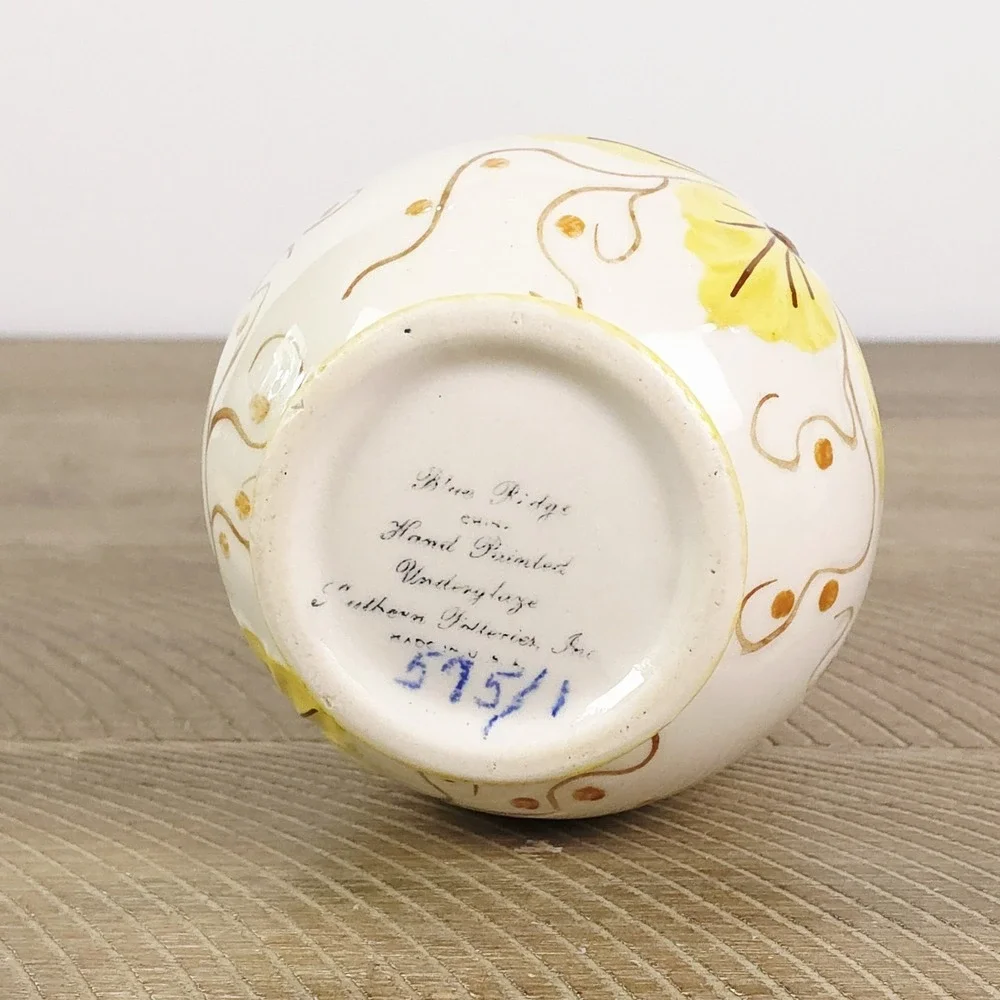 Blue Ridge Southern Potteries Vase Floral Signed
